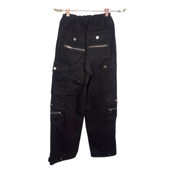 EB Denim Cargo Pants High Rise 100% Cotton Utility Y2K Goth Streetwear Baggy XS - Picture 5 of 16